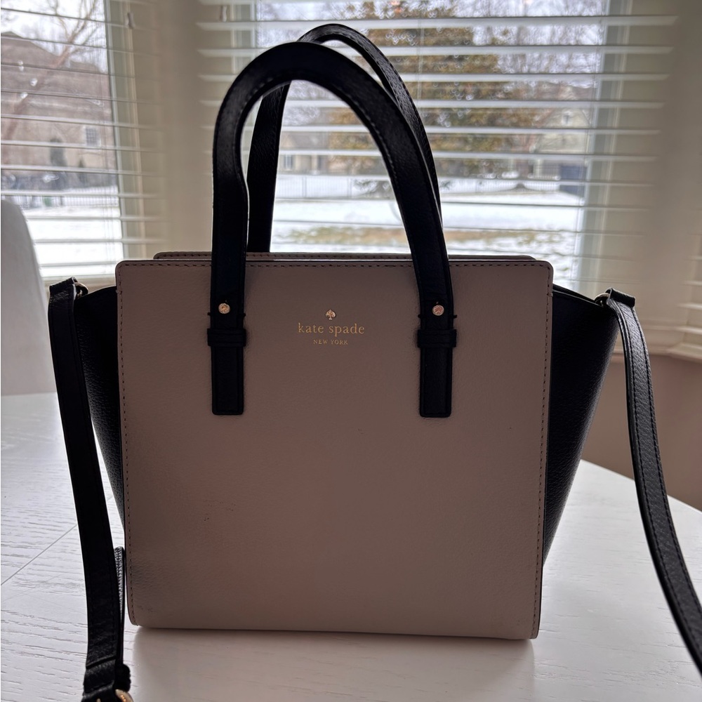 Kate Spade Grand Street Colorblock Hayden Satchel Stone ice/black